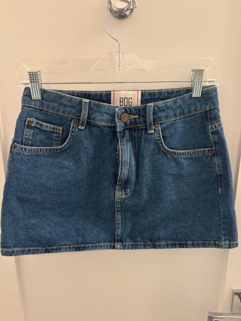 BDG dark wash mini skirt size S